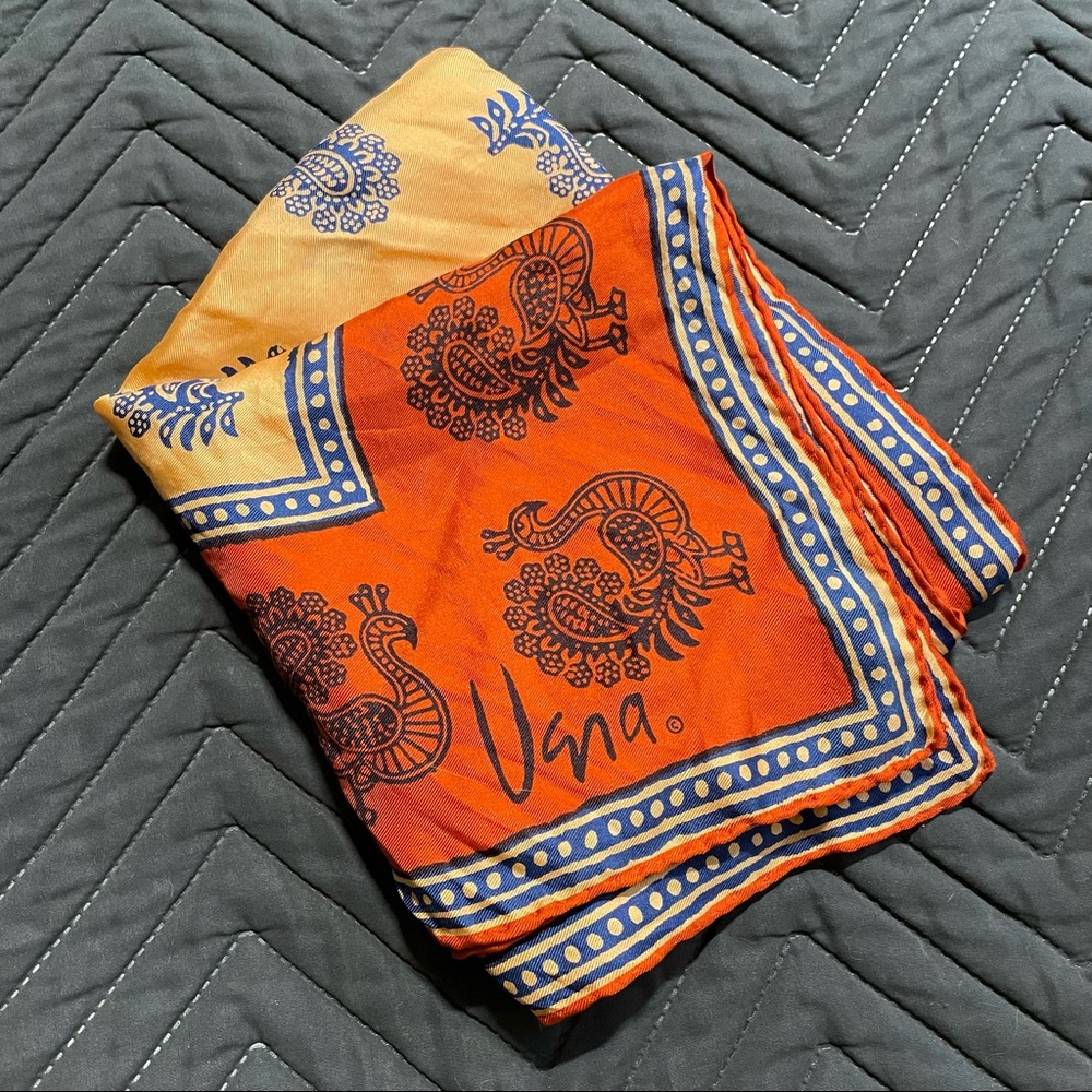 Vintage Uena Silk Square Scarf